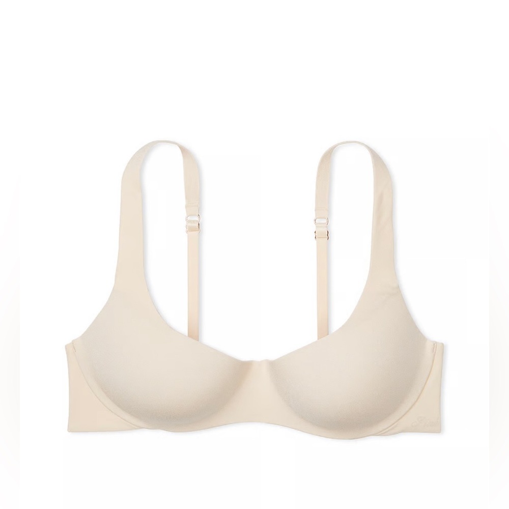 🆕 PINK VICTORIA’S SECRET LOUNGIN' LIGHTLY LINED SCOOP BRALETTE BRA LARGE - Picture 4 of 9